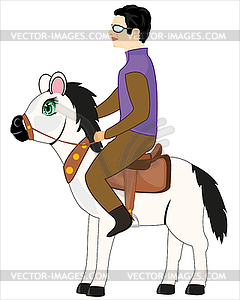 Man on is insulated - vector clipart