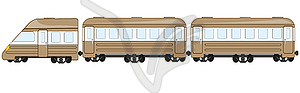 Пассажирский поезд изолирован - клипарт