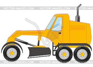 Drawing of grader is insulated - vector clipart