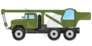 Car truck crane is insulated - vector clipart / vector image