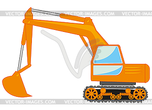 Специальная технология экскаватора изолирован - клипарт в векторе