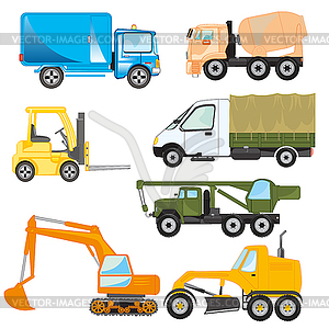 Varied transport facilities is insulated - vector clip art