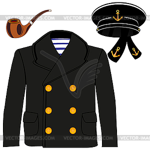 Военная форма моряка морской пехоты - векторный графический клипарт