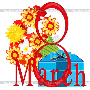 International feminine holiday of eighth March - vector clipart