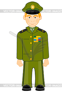 Military in form is insulated - vector image