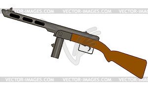 Automatic weapon automaton is insulated - vector clip art