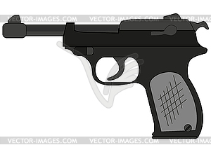 German gun walther is insulated - vector image