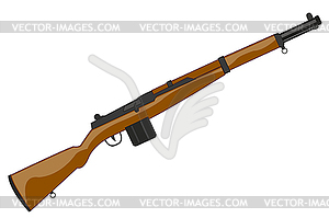 Weapon of second world war american carbine - vector clipart