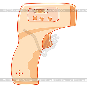 Thermometer for measurement of temperature of person - vector image