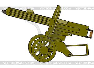 Old-time soviet machine gun max - vector image