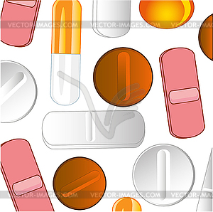 Medicine tablet of colour and forms - vector EPS clipart