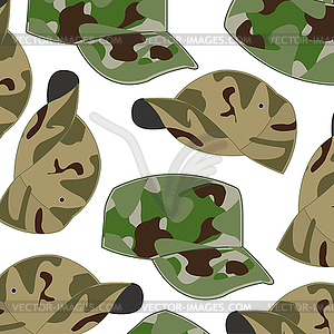 Headdress cap camouflage is insulated - color vector clipart