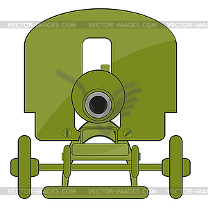 Outdated machine gun of system max type frontal - vector clipart