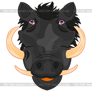 lion mask clipart black and white pig