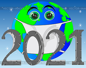 New year background approaching holiday new Year - vector image