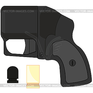 Traumatic gun wasp is insulated - vector image