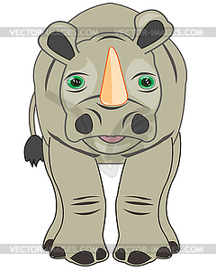 Cartoon of wildlife rhinoceros - vector clipart