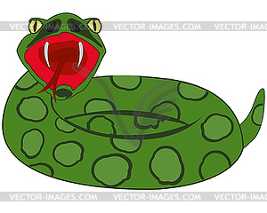 Cartoon snake is insulated - vector image