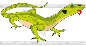 Reptile animal lizard is insulated - vector image