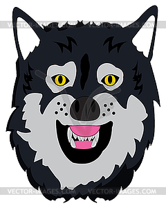 Mug animal wolf is insulated - vector clipart / vector image