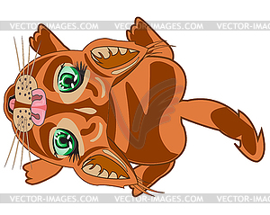 Home animal cat type overhand - vector clip art