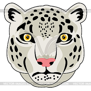 Wildlife snow snow leopard mug - vector image