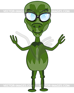 Cartoon stranger bespectacled - vector image