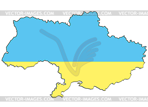 Card state Ukraine is insulated - vector clipart