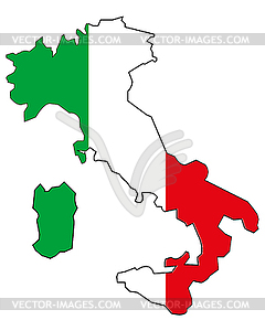 Country Italy card is insulated - vector clipart