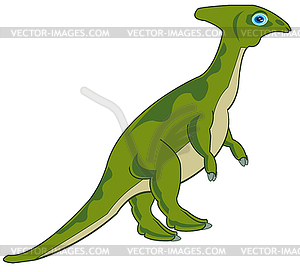 Cartoon extinct prehistorical animal dinosaur - vector image