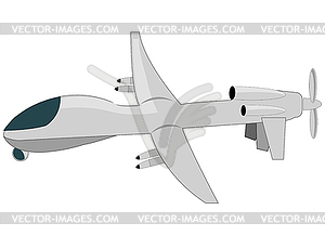 Military drone is insulated - vector EPS clipart