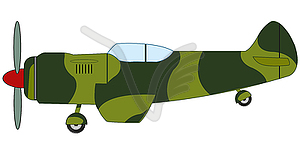 Plane fighter timeses of second world war - vector image