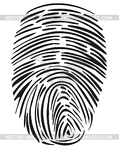Fingerprint person pattern - royalty-free vector clipart