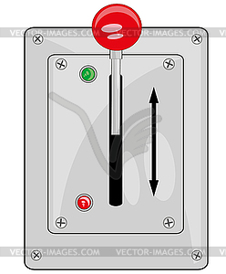 Коробка с ножевым выключателем изолирована - изображение векторного клипарта