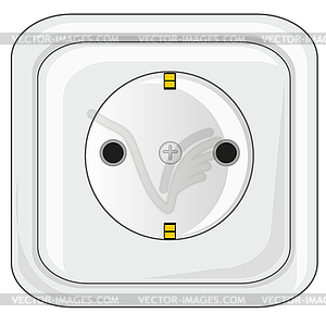 Electric outlet is insulated - vector image
