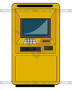 Банковский банкомат изолирован - изображение в векторе