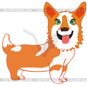 Corgi dog is insulated - royalty-free vector clipart