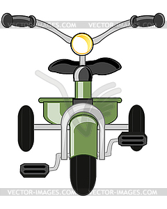 Bicycle baby three-wheeled is insulated - vector clipart