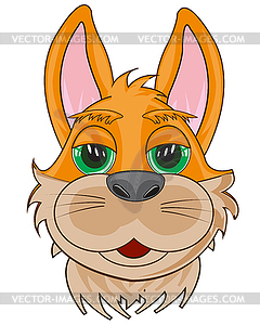 Mug animal fox is insulated - color vector clipart