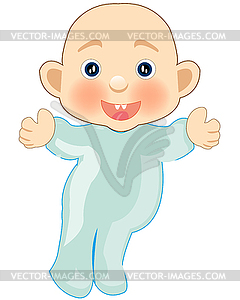Child infant is insulated - color vector clipart