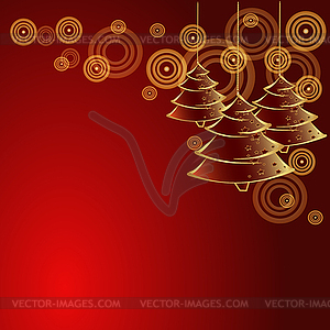 New Year Tree. Christmas tree with gifts - vector clipart