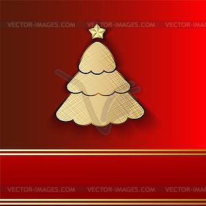 New Year Tree. Christmas tree with gifts - vector image