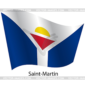 Flag of country Saint Martin - vector clipart