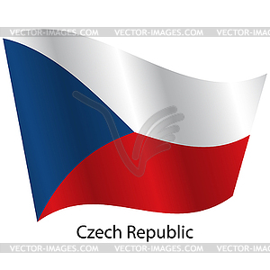 Flag of country Czech Republic - vector clipart