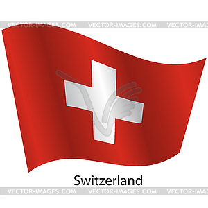 Flag of country Switzerland - royalty-free vector image