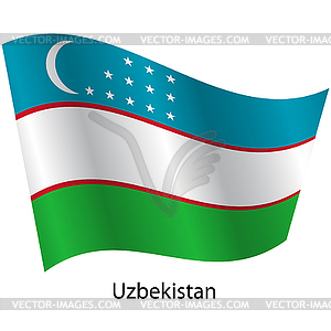 Flag of country Uzbekistan - vector clip art