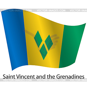 Flag of country Saint Vincent and Grenadines - vector image