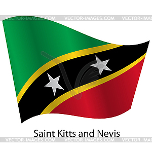 Flag of country Saint Kitts and Nevis - vector EPS clipart