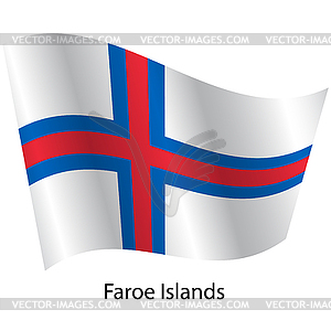 Flag of country Faroe Islands - vector image