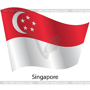 Flag of country Singapore - vector clip art